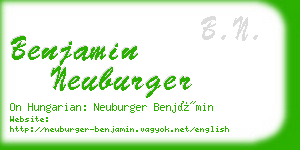 benjamin neuburger business card